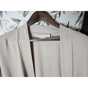 Birdy Grey Cardigan Nude Womens M/L Open Kimono Cardigan